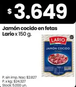 Changomas Lario jamón cocido en fetas oferta