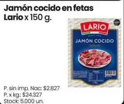 Changomas Lario jamón cocido en fetas oferta