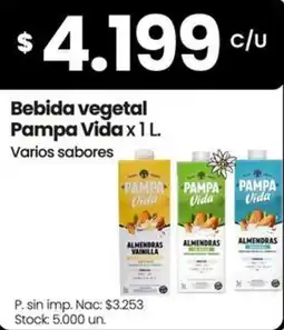 Changomas Pampa vida bebida vegetal varios sabores oferta