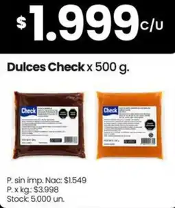 Changomas Check dulces oferta