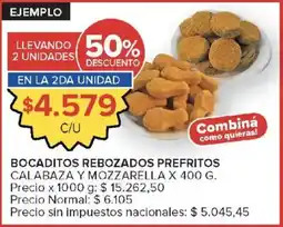 Carrefour Bocaditos rebozados prefritos calabaza y mozzarella oferta