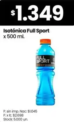Changomas Full sport isotónica oferta