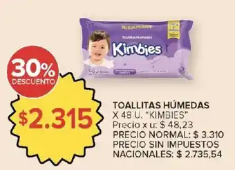 Carrefour Kimbies toallitas húmedas oferta