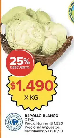 Carrefour Repoll blanco oferta
