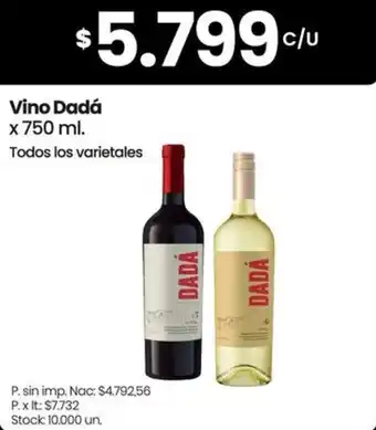 Changomas Dadá vino oferta