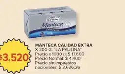 Carrefour Market La paulina manteca calidad extra oferta