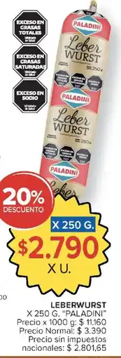 Carrefour Paladini leber wurst oferta