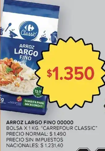 Carrefour Carrefour classic arroz largo fino oferta