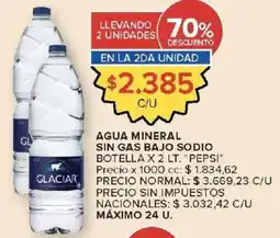 Carrefour Market Glaciar agua mineral sin gas bajo sodio oferta