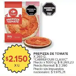 Carrefour Carrefour clasic prepizza de tomate oferta