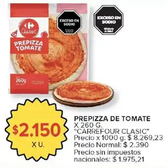 Carrefour clasic prepizza de tomate