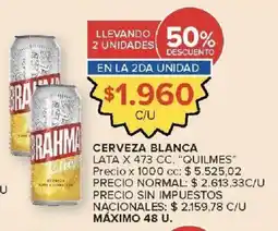 Carrefour Market Brahma cerveza blanca oferta