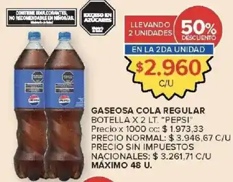 Carrefour Market Pepsi gaseosa cola regular oferta