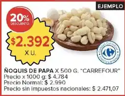 Carrefour Carrefour ñoquis de papa oferta