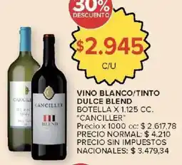 Carrefour Market Canciller vino blanco/tinto dulce blend oferta