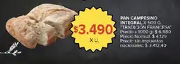 Carrefour Pan campesino integral oferta