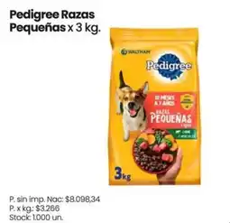 Changomas Pedigree razas pequeñas oferta