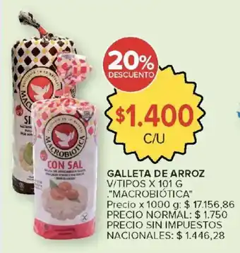 Carrefour Macrobiótica galleta de arroz oferta