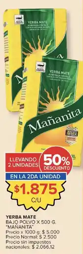 Carrefour Mañanita yerba mate oferta