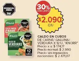 Carrefour Knorr caldo en cubos de carne/ gallina/ verdura oferta