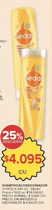 Carrefour Market Sedal shampoo/ acondicionador oferta
