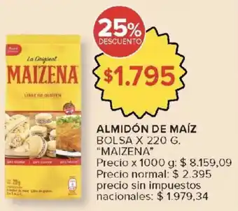 Maizena almidón de maíz