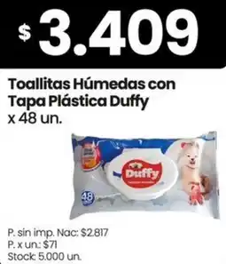 Changomas Duffy toallitas húmedas con tapa plástica oferta