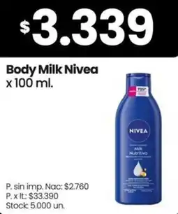 Changomas Nivea body milk oferta