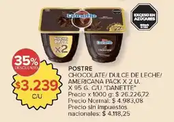 Carrefour Danette postre chocolate dulce de leche americana oferta
