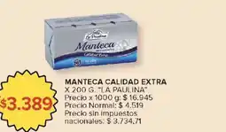 Carrefour La paulina manteca calidad extra oferta