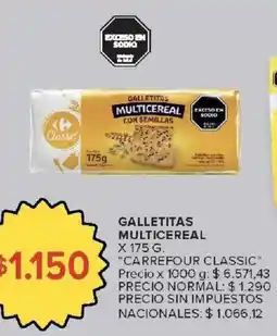 Carrefour Market Carrefour classic galletitas multicereal con semillas oferta