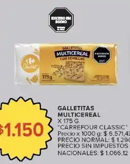 Carrefour Market Carrefour classic galletitas multicereal con semillas oferta