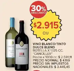 Carrefour Canciller vino blanco/tinto dulce blend oferta