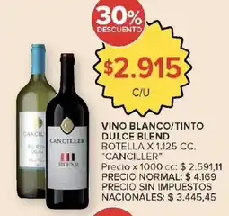Carrefour Canciller vino blanco/tinto dulce blend oferta
