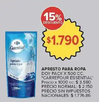 Carrefour Market Carrefour essential apresto para ropa oferta