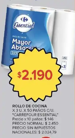 Carrefour Market Carrefour essential rollo de cocina oferta