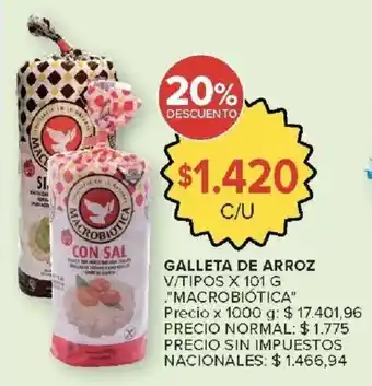 Carrefour Market Macrobiótica galleta de arroz oferta