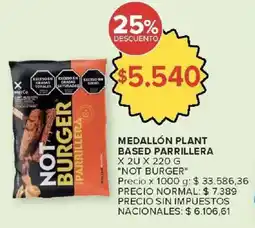 Carrefour Market Not burger medallón plant based parrillera oferta