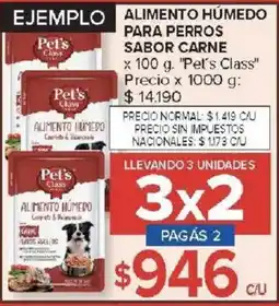Carrefour Market Pet's class alimento húmedo para perros sabor carne oferta