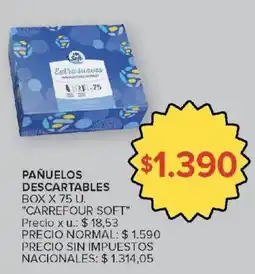 Carrefour Carrefour soft pañuelos descartables oferta