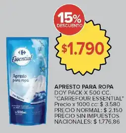 Carrefour Carrefour essential apresto para ropa oferta