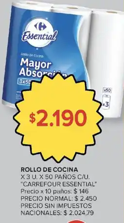 Carrefour Carrefour essential rollo de cocina oferta