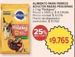 Carrefour Pedigree alimento para perros adultos razas pequeñas oferta