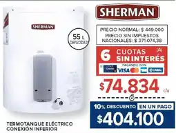 Carrefour Sherman termotanque eléctrico oferta