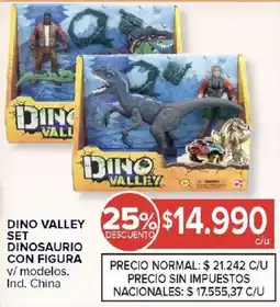 Carrefour Dino valley set dinosaurio con figura oferta