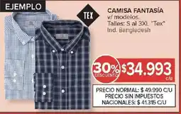 Carrefour Tex camisa fantasía oferta