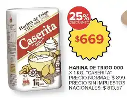 Carrefour Caserita harina de trigo tipo 000 oferta
