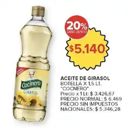 Carrefour Cocinero aceite de girasol oferta