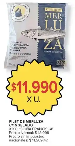 Carrefour Doña Francisca filetes de merluza oferta