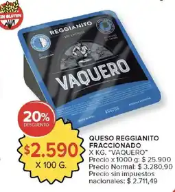Carrefour Reggianito queso fraccionado oferta
